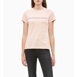 Calvin Klein dámské lososové tričko Logo - XL (903)